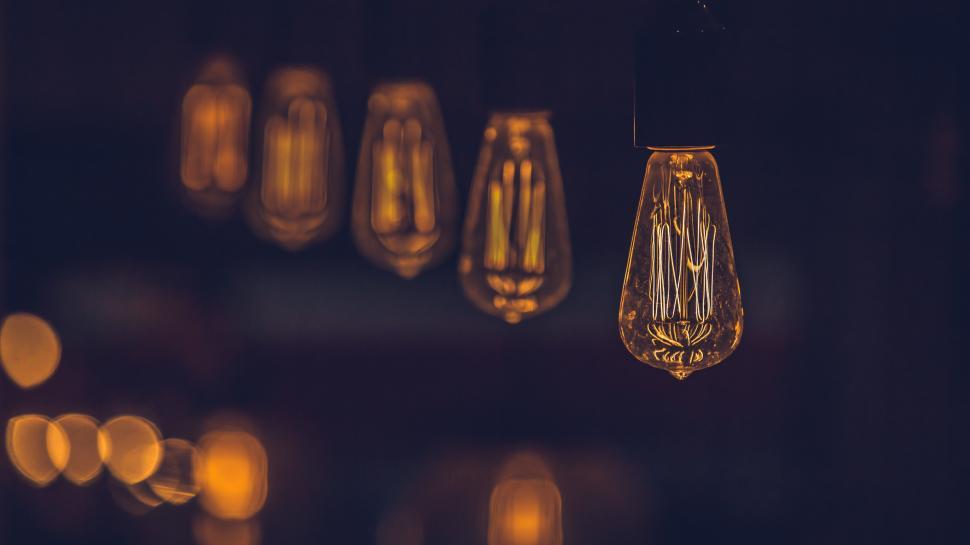 Free Image of Close up of an Edison-style light bulb 