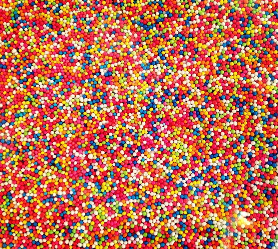 Free Image of Close of colorful candy sprinkles 