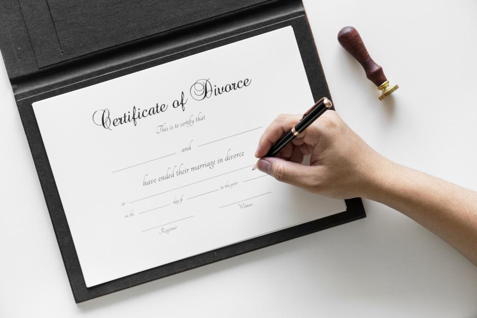 Free Image of Writing on the Certificate of Divorce 