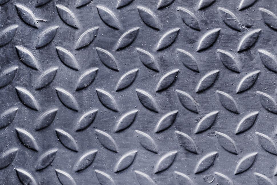 Free Image of Close up of a grey diamond steel metal sheet 