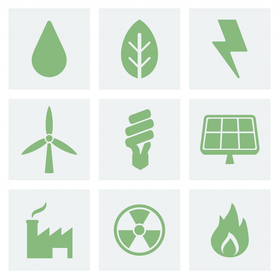 Free Image of Various eco energy icons 