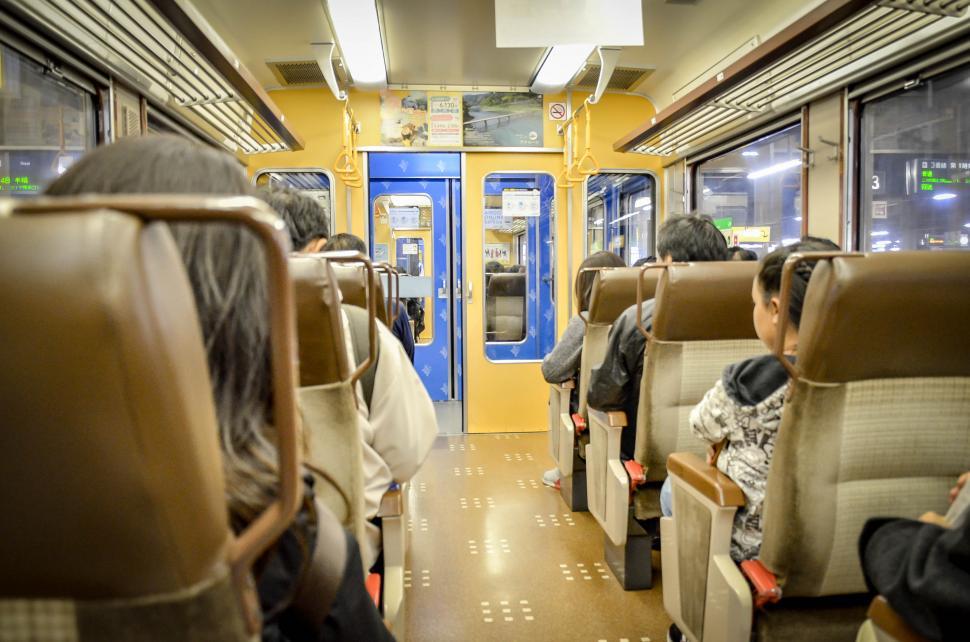 Free Image of Passenger Car in Japanese Train 
