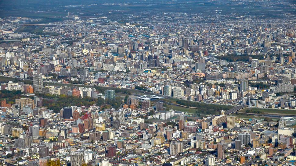 Free Image of Dense City in Japan  