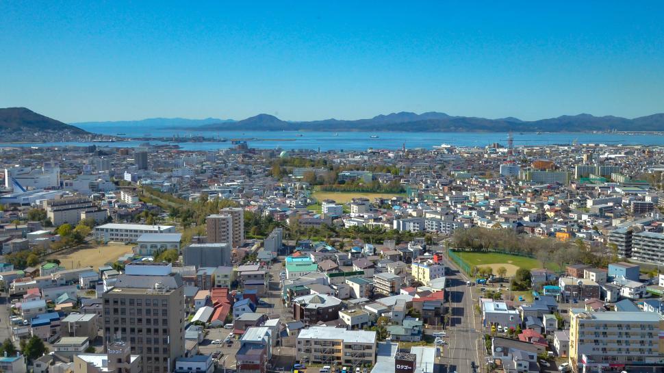 Free Image of City in Japan on Coast 
