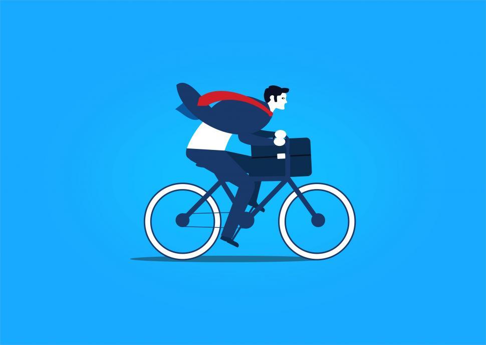 Free Image of Businessmen Riding a Bike 