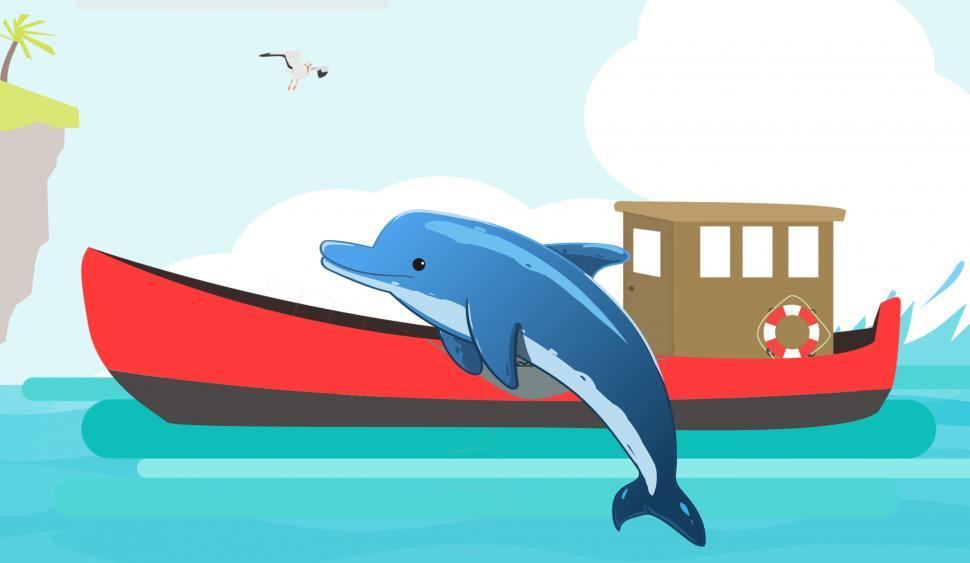 Free Image of dolphin Illustration  