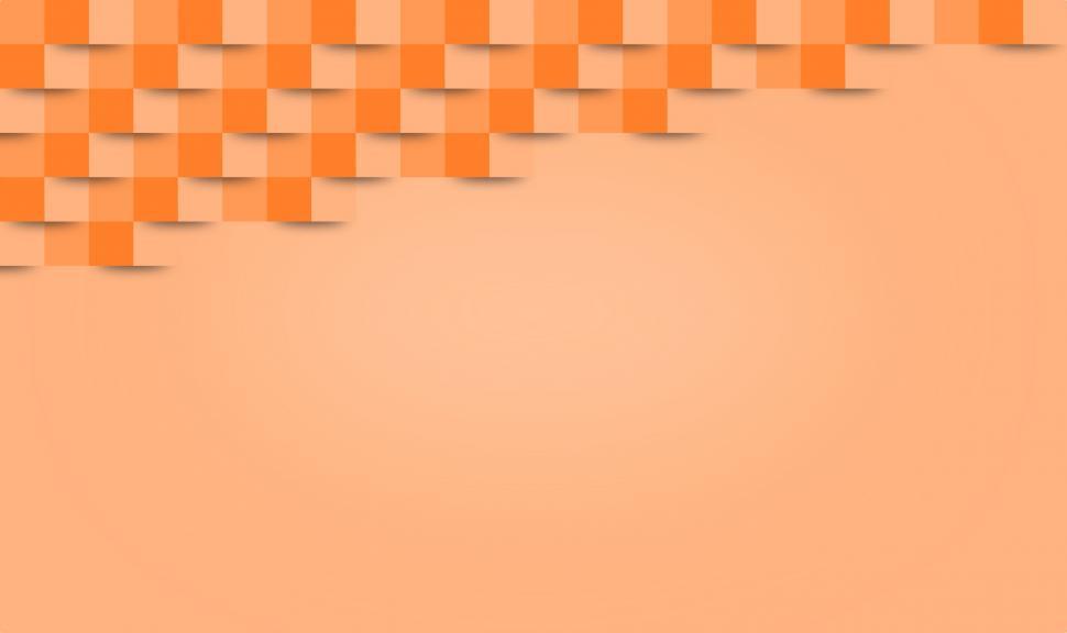 Free Image of Orange Abstract Geometric Background - With Copyspace  