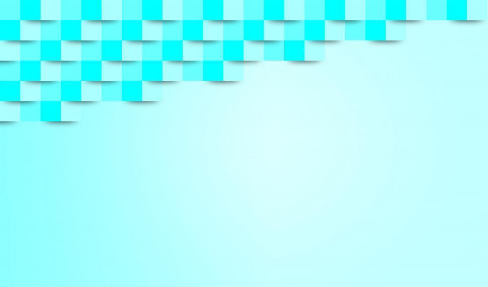 Free Image of Cyan Abstract Geometric Background - With Copyspace  