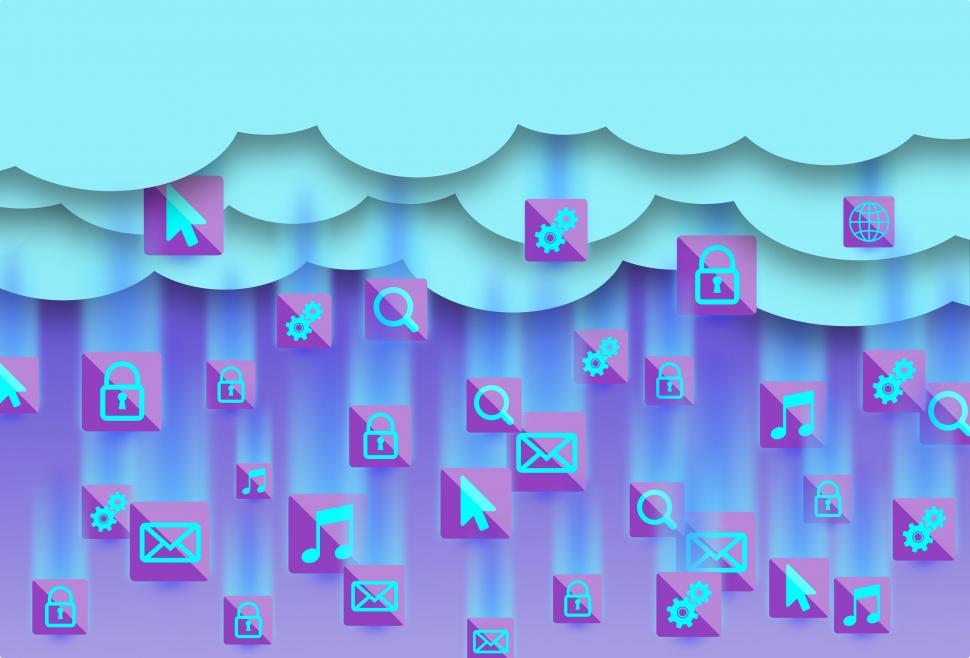 Free Image of Mobile Apps in the Cloud - Raining Applications  