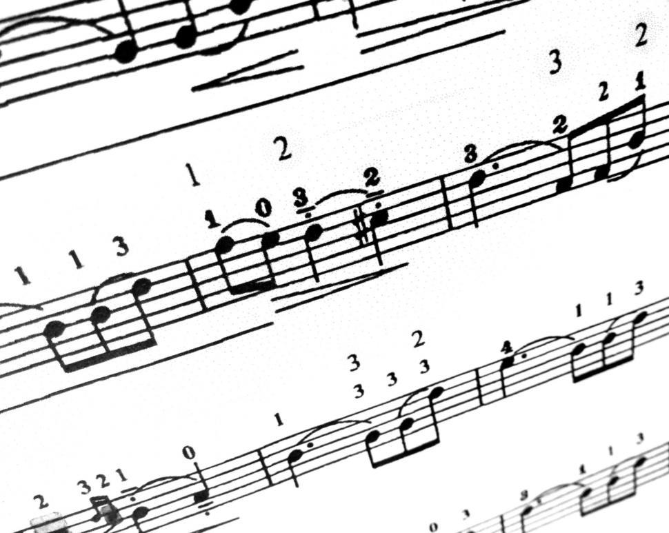 Free Image of Sheet music notes in a song  