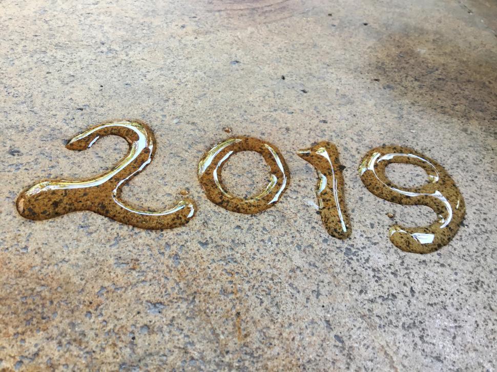 Free Image of 2019 water calligraphy  