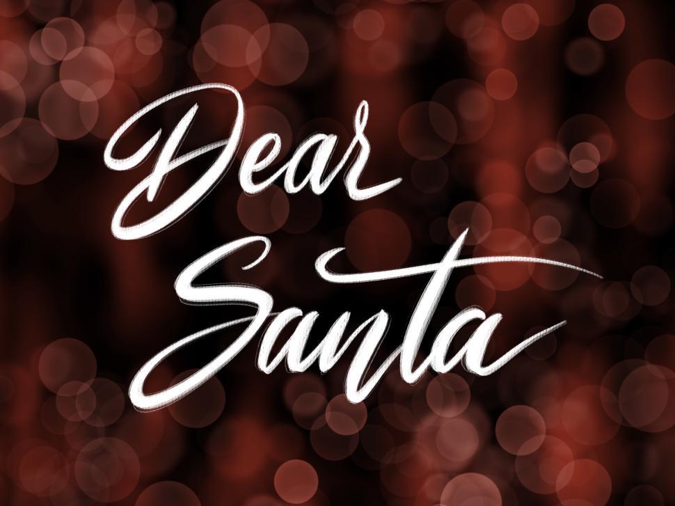 Free Image of Dear Santa calligraphy  