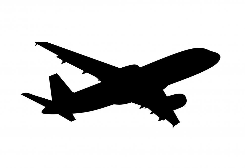 Free Image of Airplane silhouette   