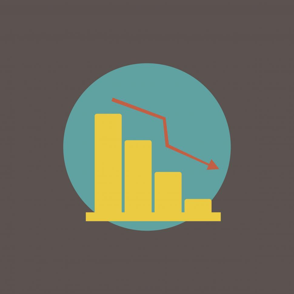 Free Image of Downward graph vector icon 