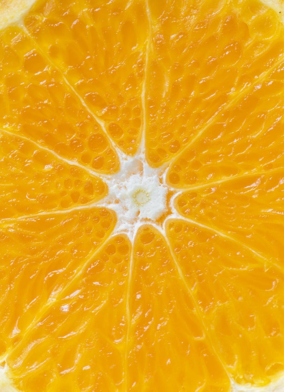 Free Image of Close up of a tangerine slice 