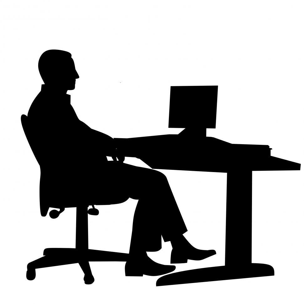 Free Image of Business man office silhouette   
