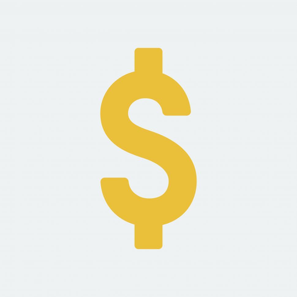 Free Image of Yellow dollar sign vector 