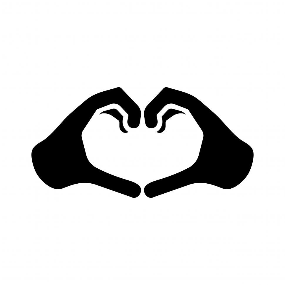 Free Image of Hands forming heart shape vector sign 