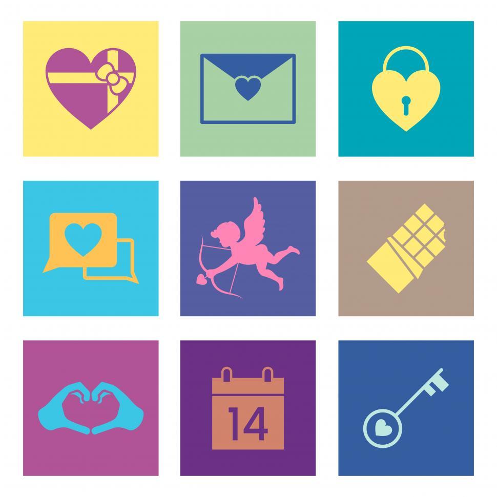 Free Image of Valentine s day vector icons 
