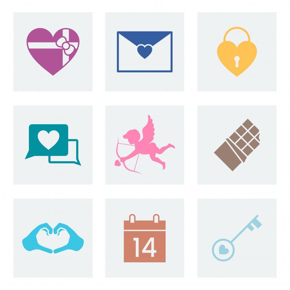 Free Image of Valentine s day vector icons 