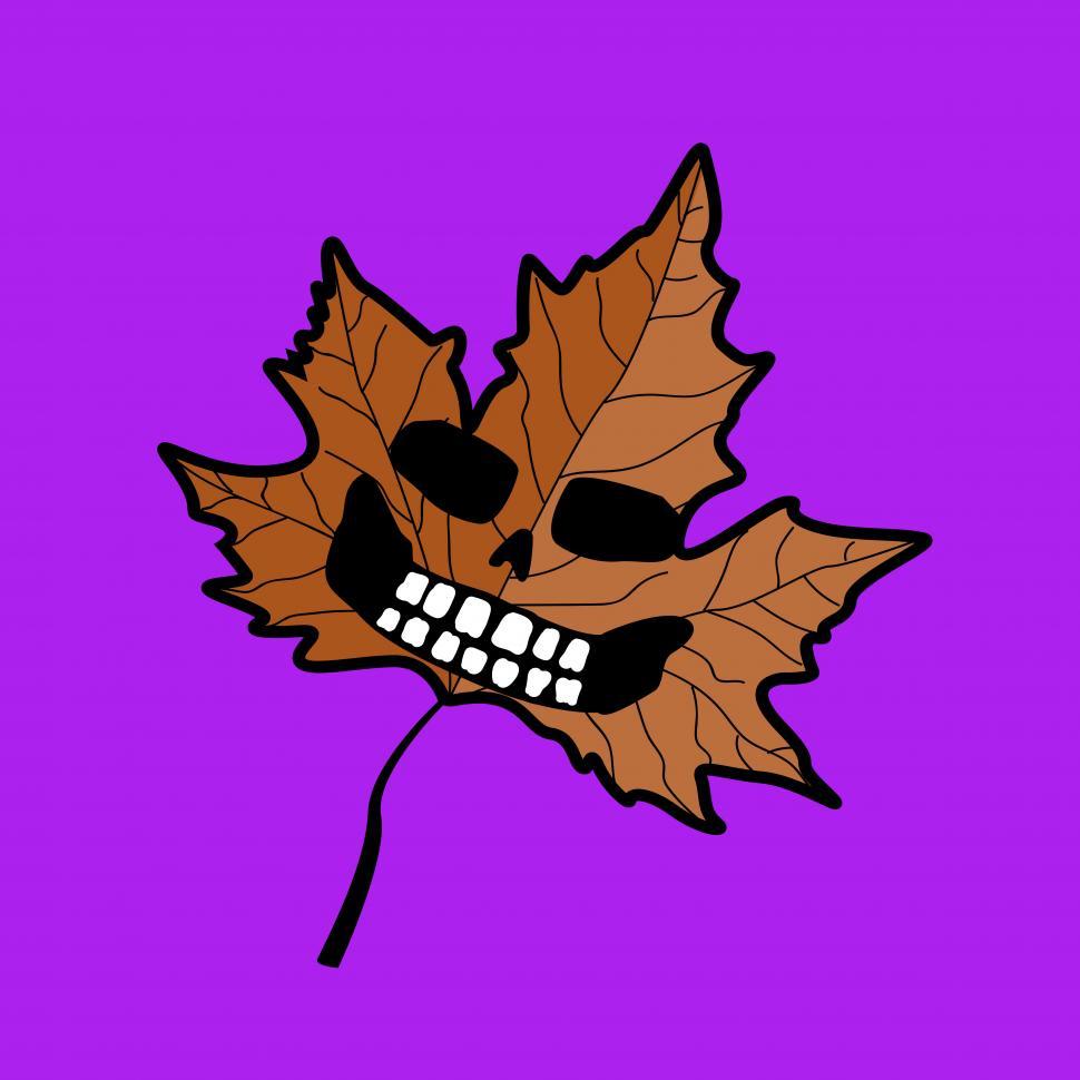 Free Image of Halloween maple leaf vector 