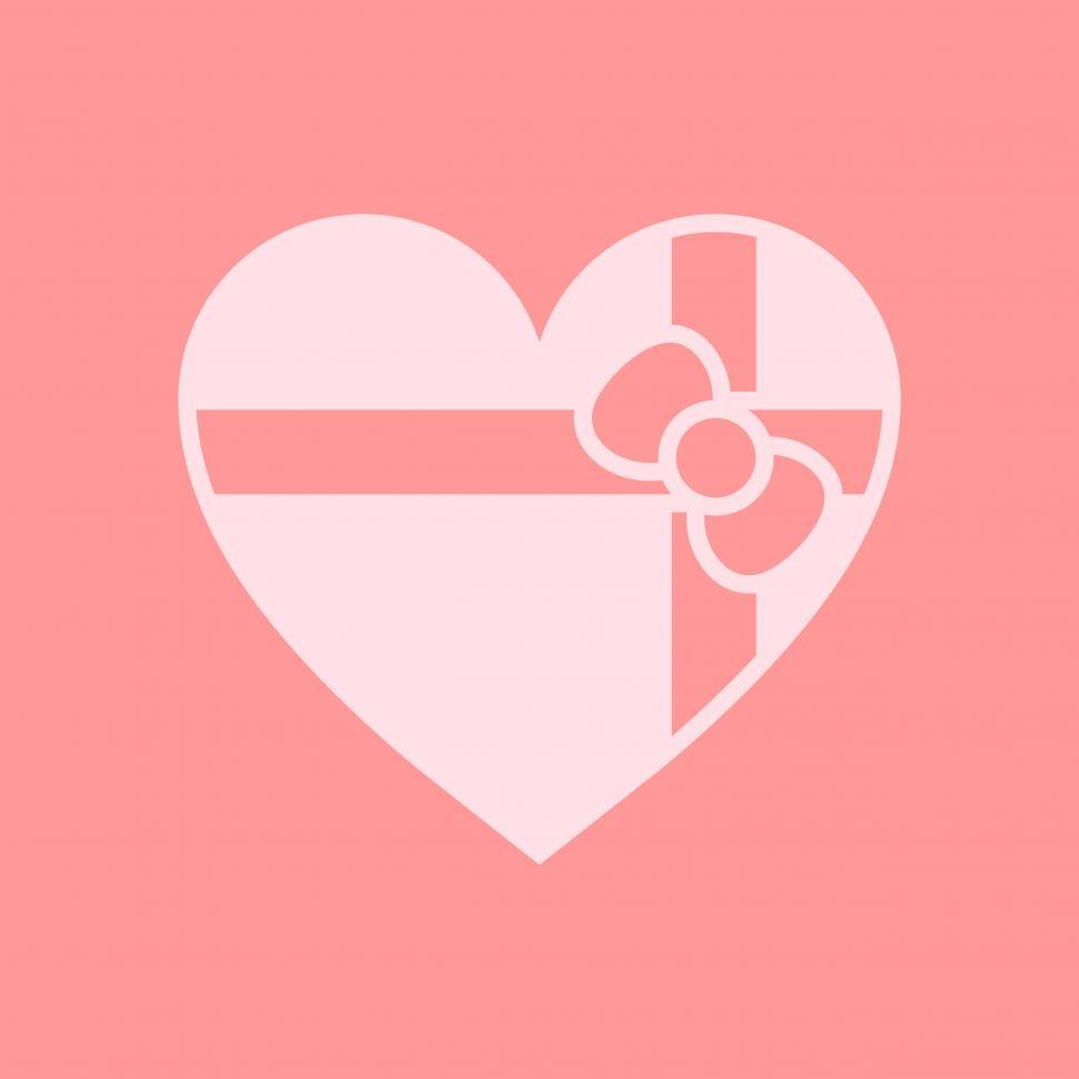 Free Image of Valentine gift heart vector icon 