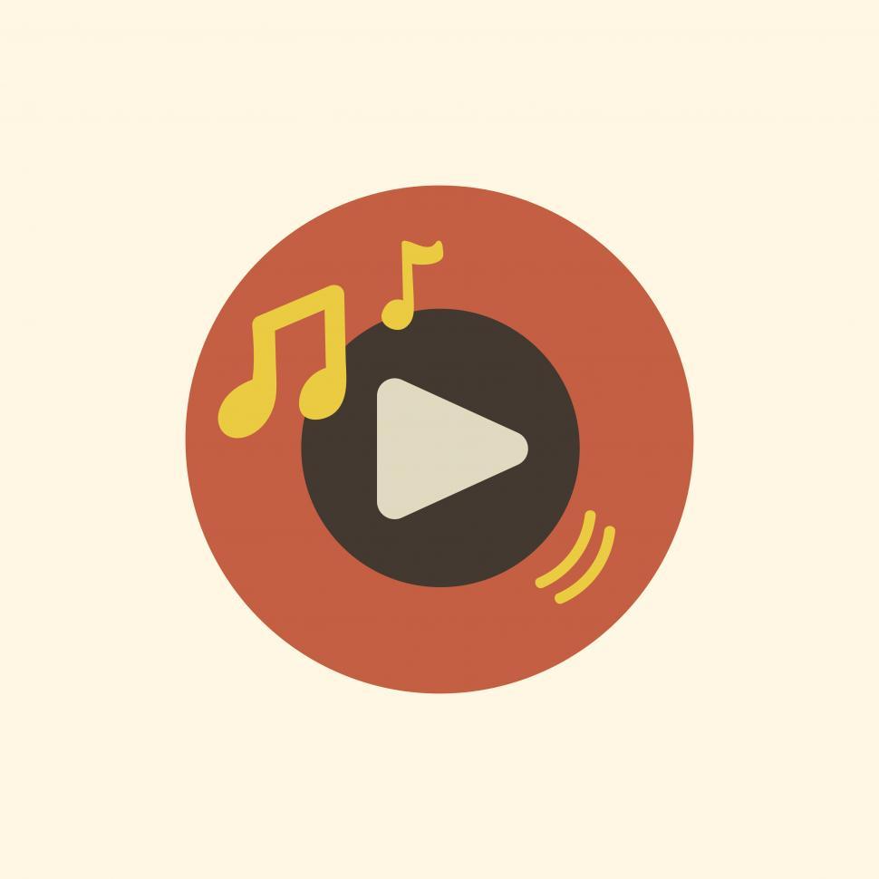 Free Image of Music play vector icon 