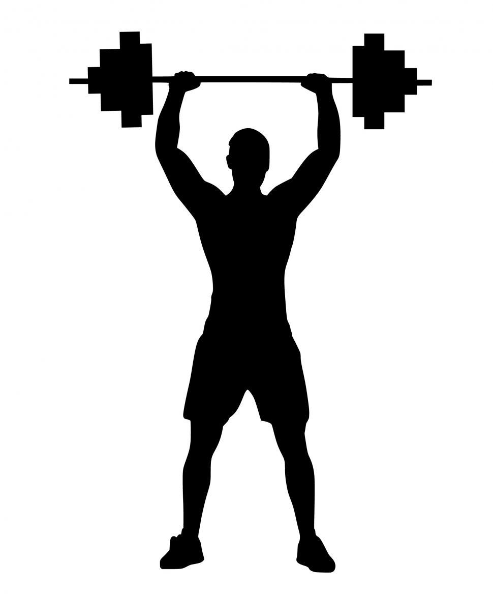 Download Free Stock Photo of weight lifting Silhouette  