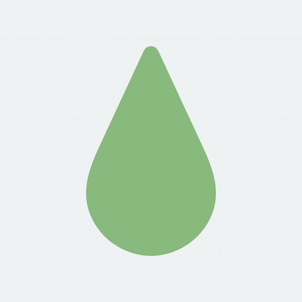 Free Image of Green drop vector icon 
