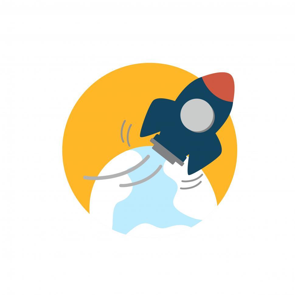 Free Image of Rocket launch icon vector 