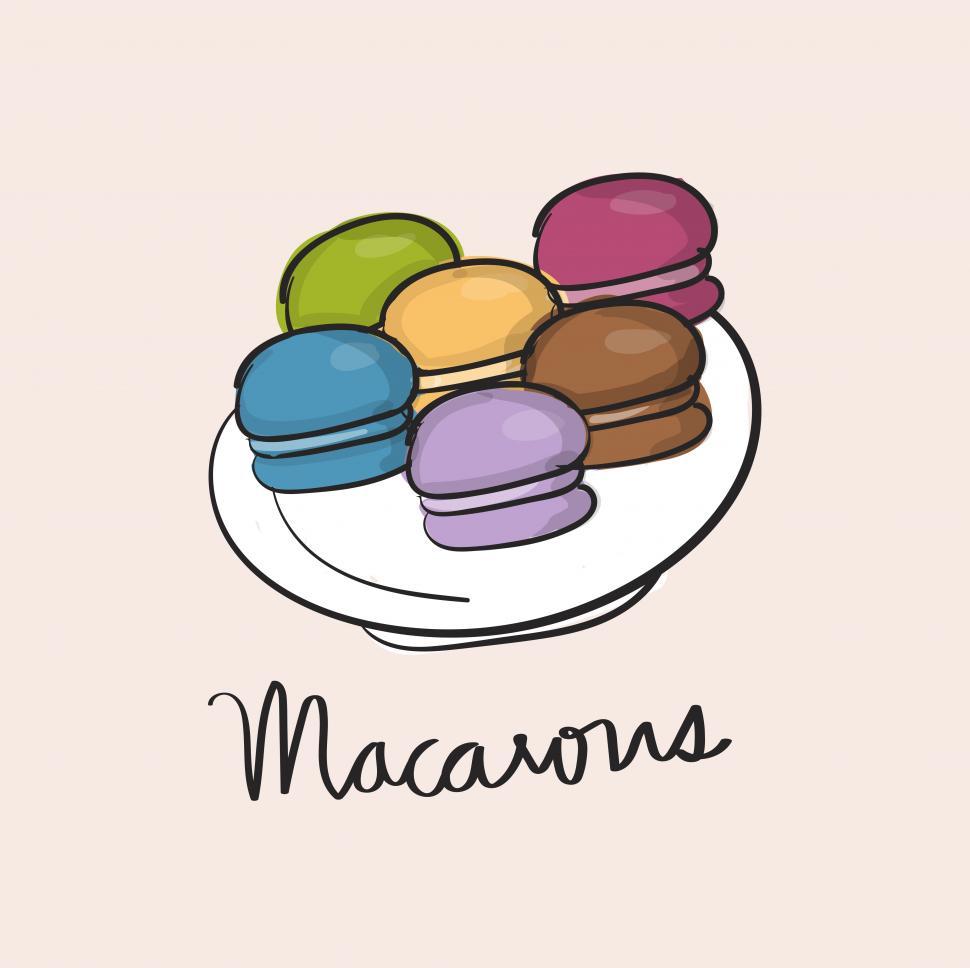 Free Image of Macaroon or macaron sweet meringue vector icon 