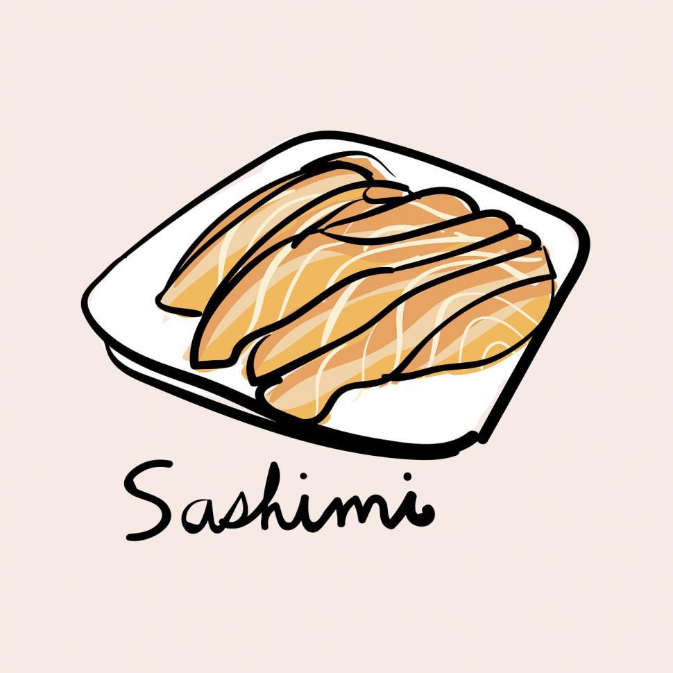 Free Image of Sashimi vector icon 