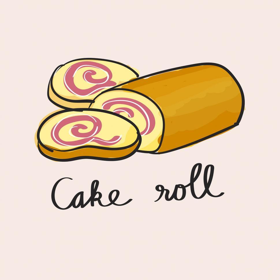 Free Image of Cake roll vector icon 