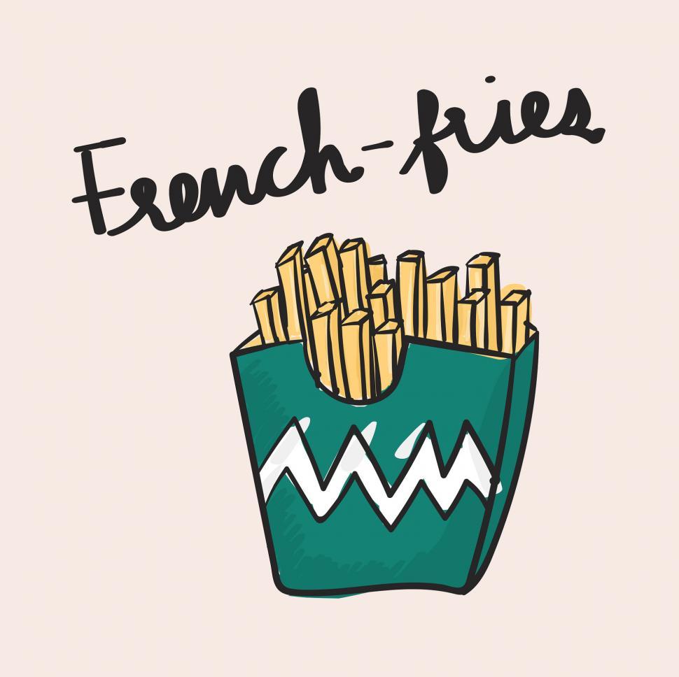 Free Image of French fries vector icon 