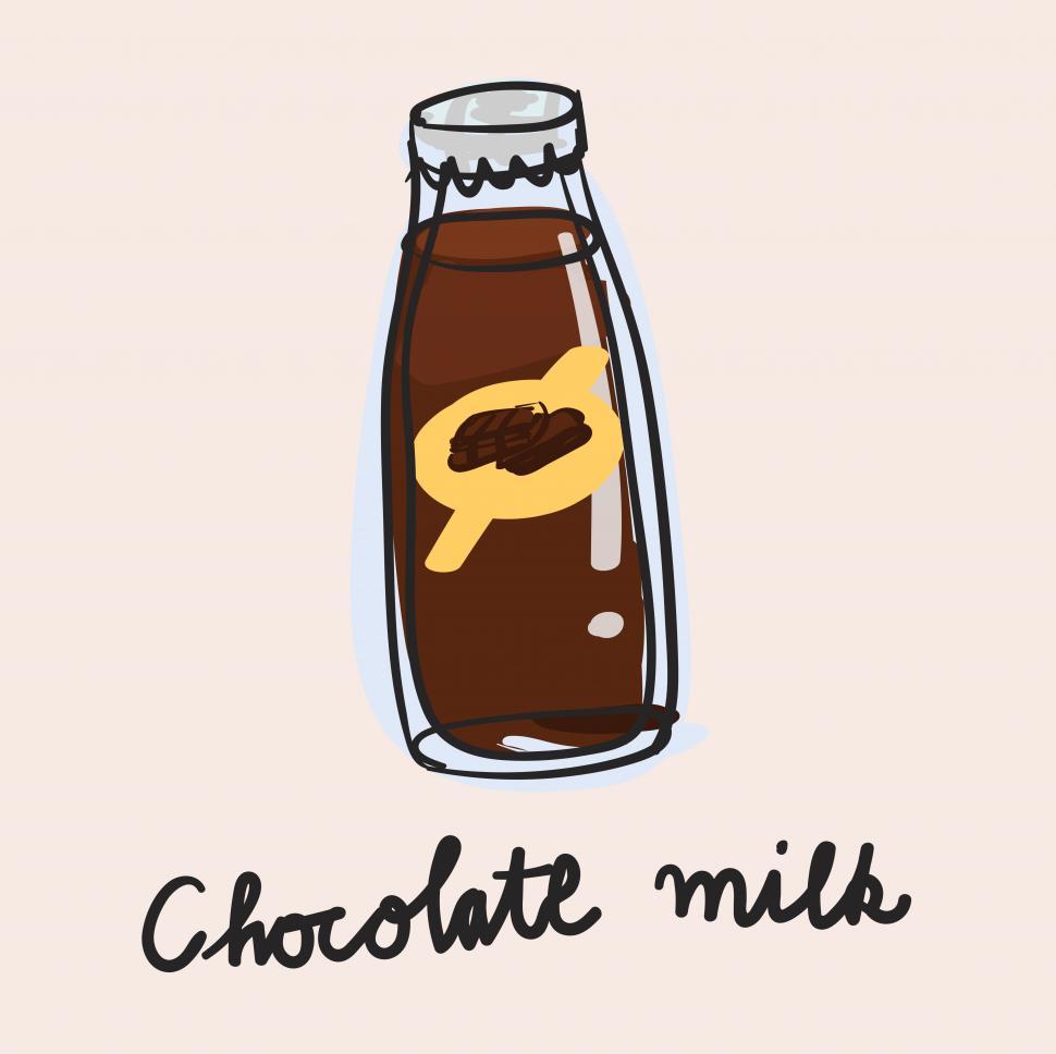 Free Image of Chocolate milk bottle vector icon 