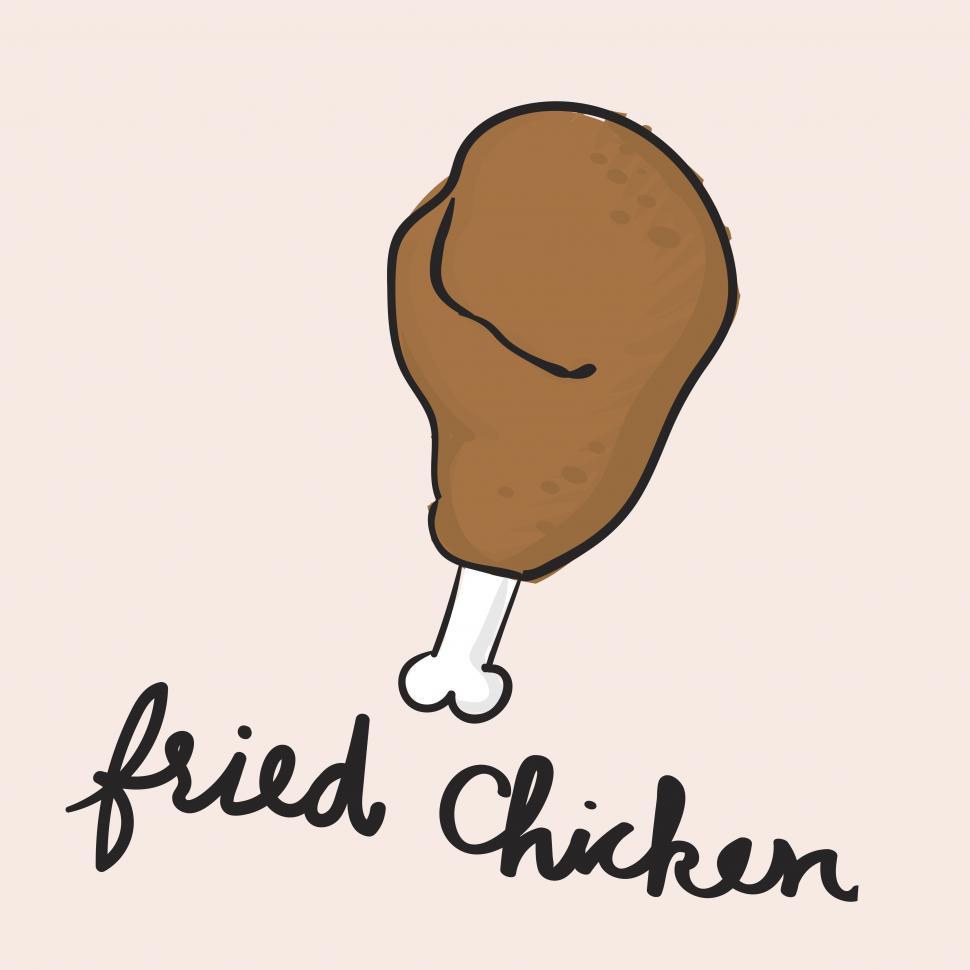 Free Image of Fried chicken vector icon 