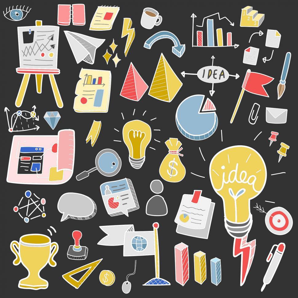 Free Image of Business Idea, strategy and tools icon 
