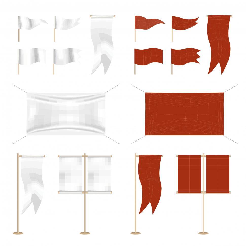 Free Image of Flag banner icons vector 