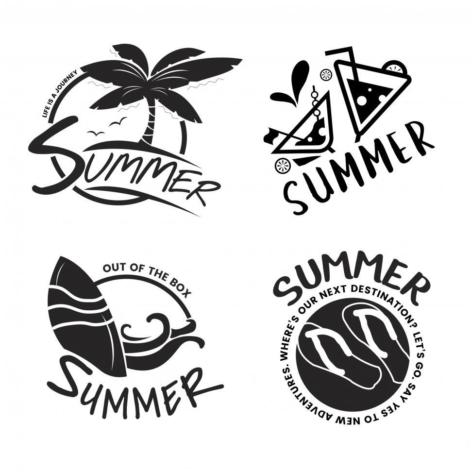 Free Image of A collection of summer adventure vector icons 