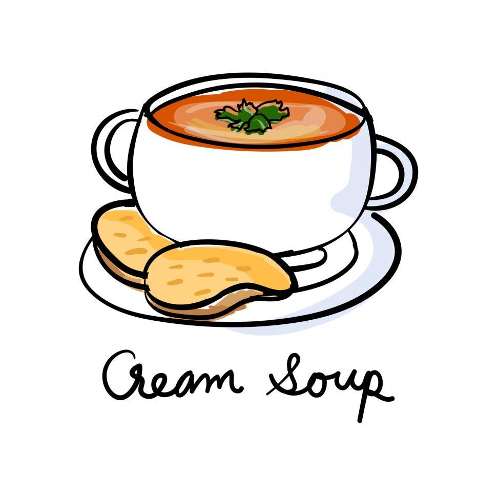 Free Image of Cream soup vector icon 