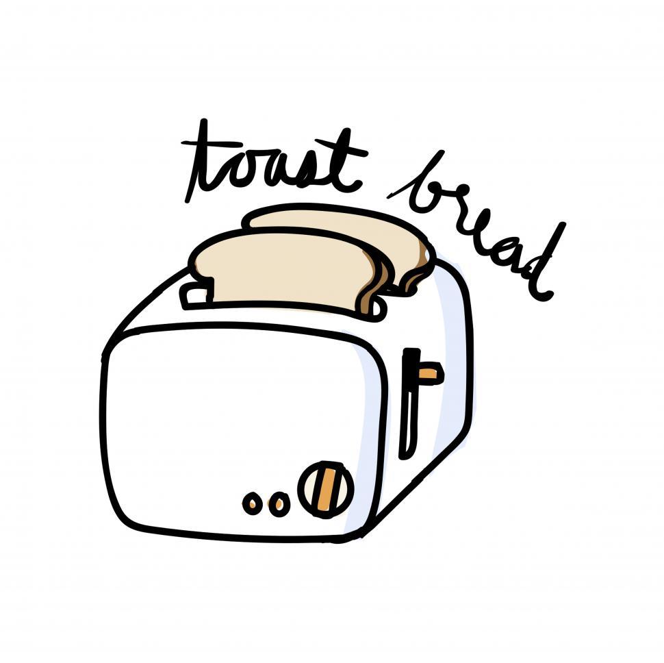 Free Image of Toaster with bread slices vector icon 