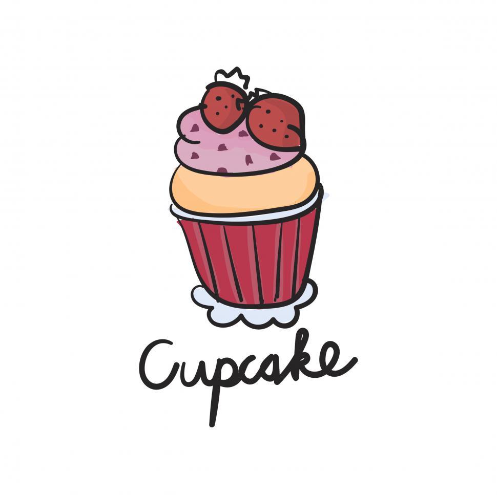 Free Image of Cup cake vector icon 
