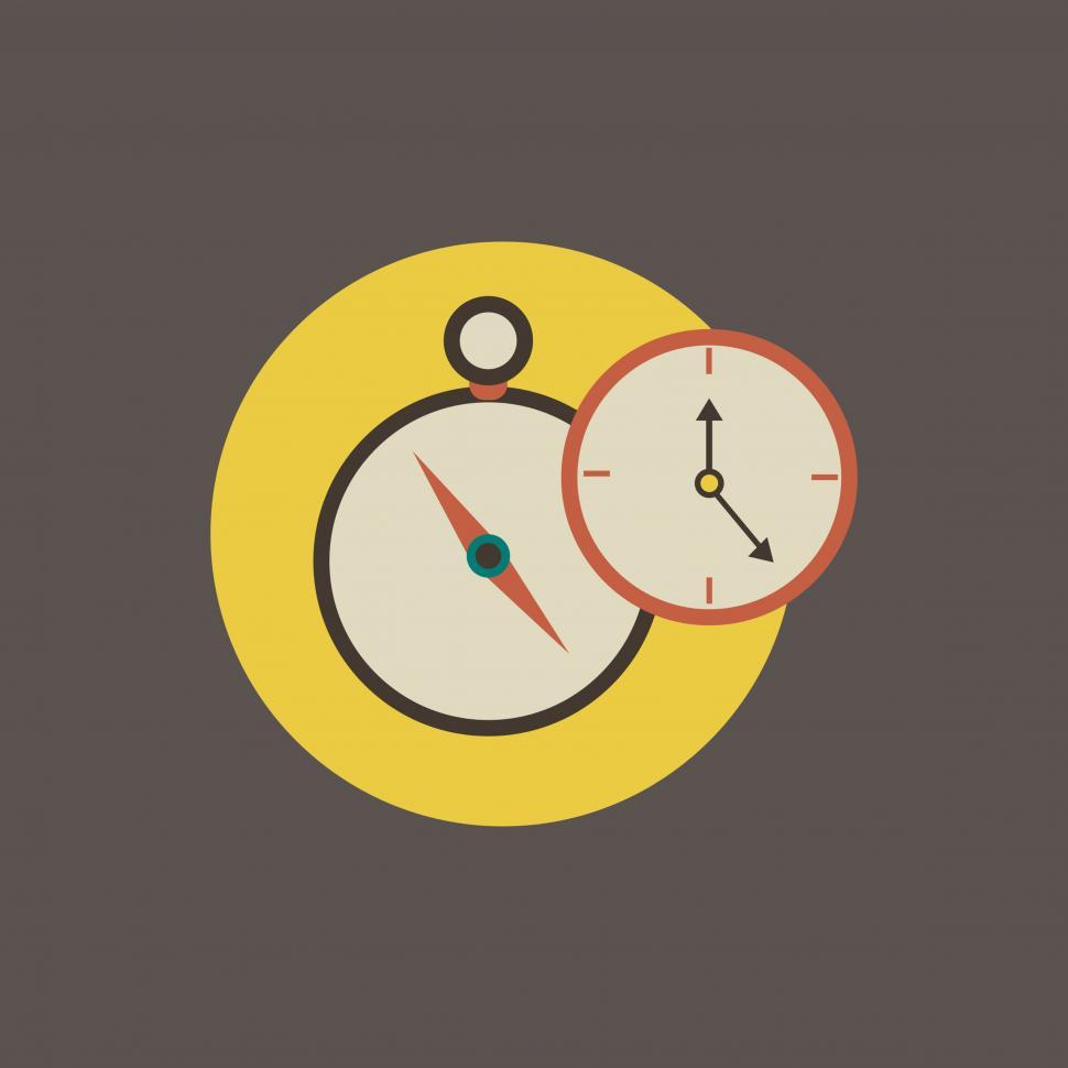 Free Image of Clock and stopwatch vector icon 