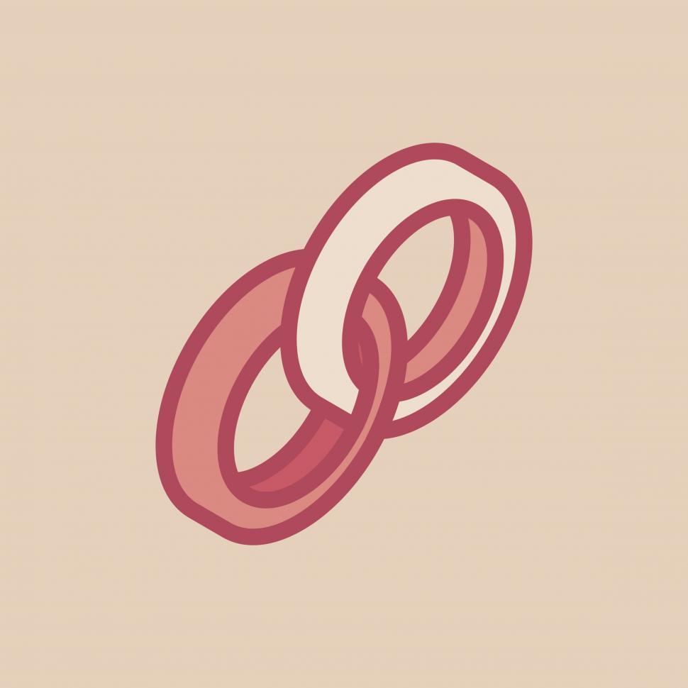Free Image of Wedding rings vector icon 