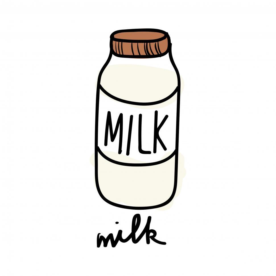 Free Image of Milk bottle vector icon 