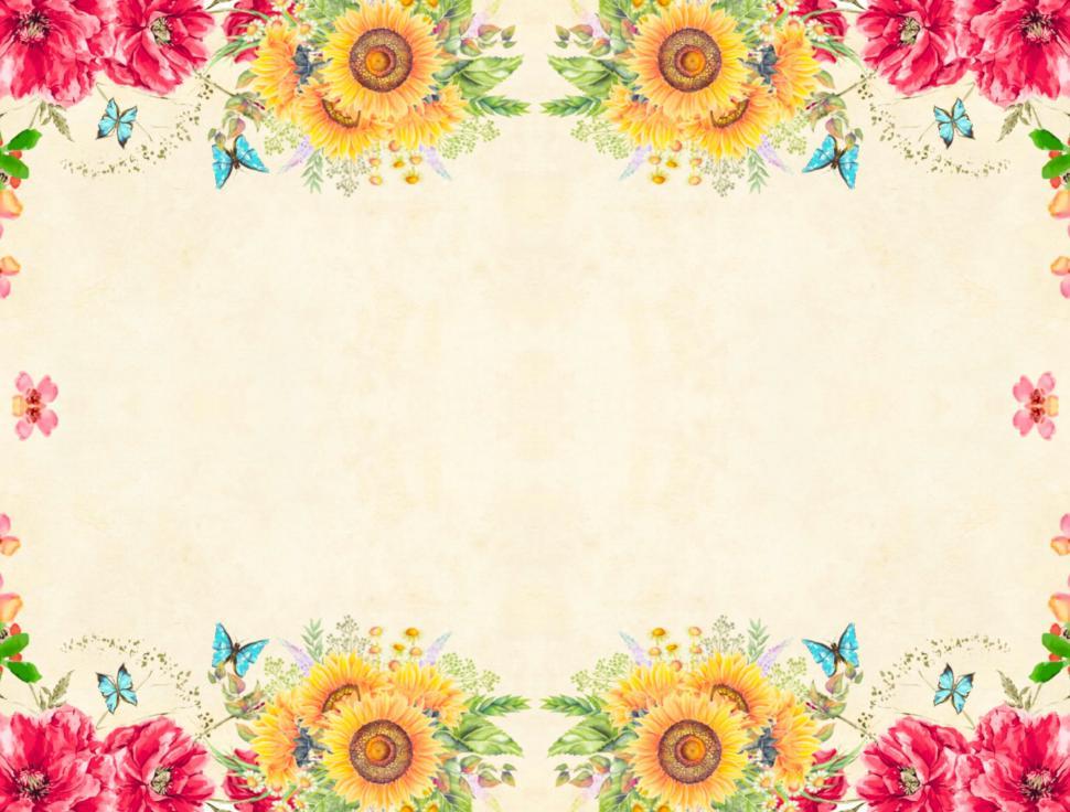 Free Image of Flower Background - Top and Bottom Blooms 