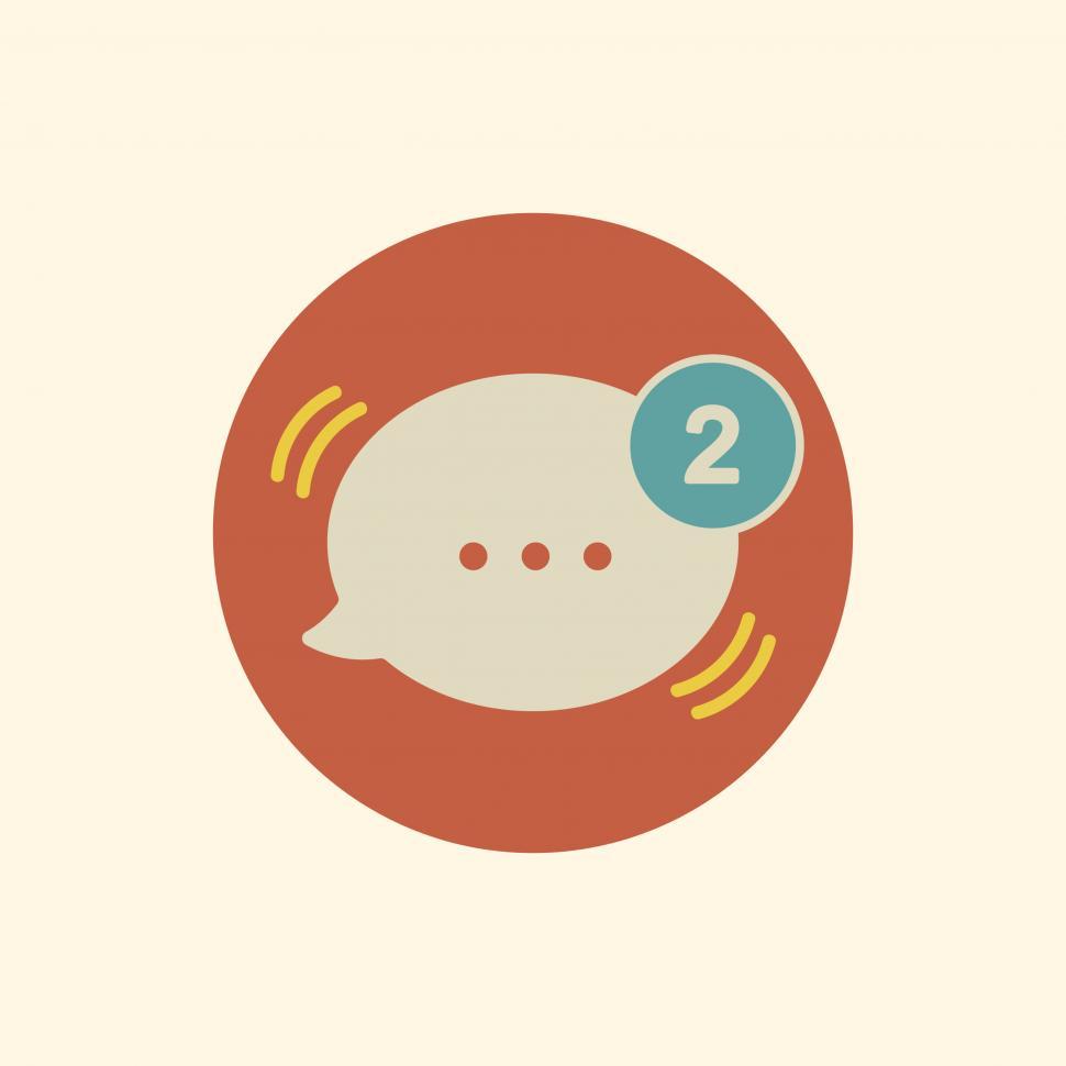 Free Image of Message speech bubble vector icon 