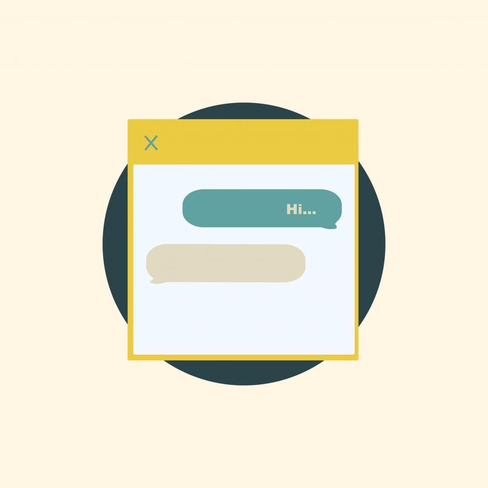 Free Image of Text message conversation speech bubbles vector icon 