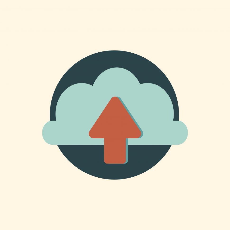 Free Image of Cloud upload vector icon 