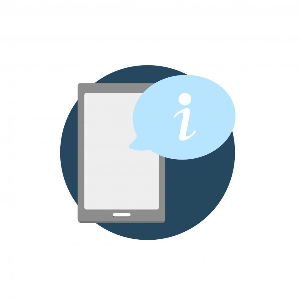 Free Image of Smart devise with speech bubble vector icon 
